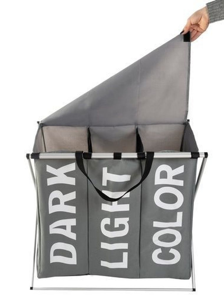 Ruhhy, składany kosz na pranie, 3 komorowy