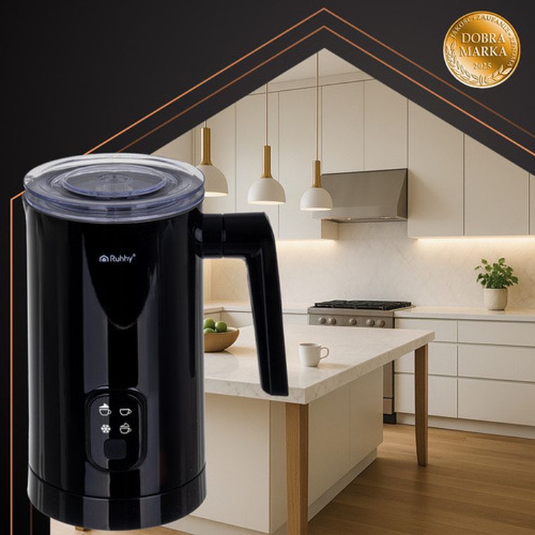 Ruhhy, spieniacz do mleka, czarny, 400W, 26180