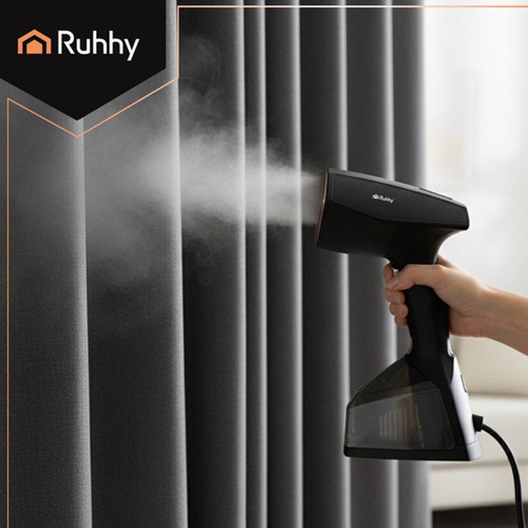 Ruhhy, Velira, parownica do ubrań, czarna, 2000W, 26901