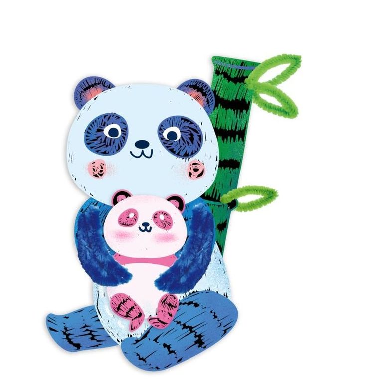 Russell, wydrapywanka, pandy, zestaw kreatywny