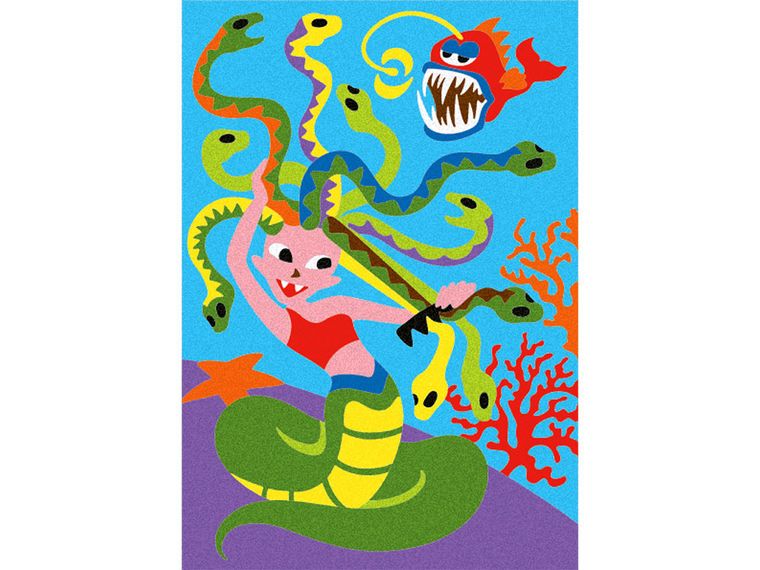 Sabbiarelli, album do kolorowania magicznym piaskiem, potwory