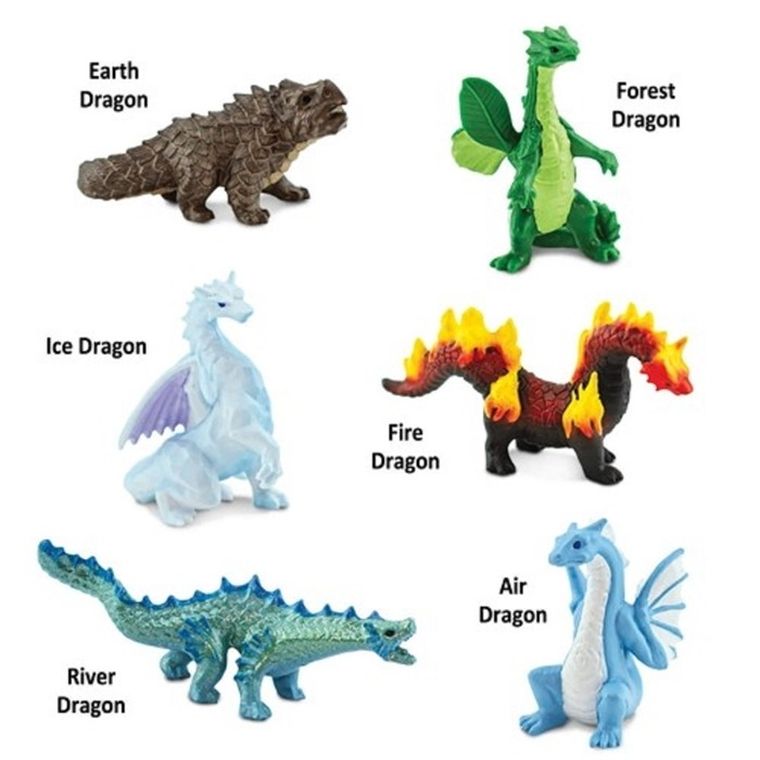 Safari Ltd, Toob, zestaw figurek, smoki żywioły