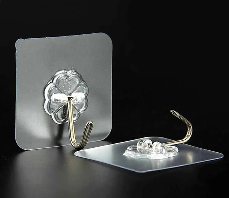 Samoprzylepne haczyki na ścianę, 10 szt.