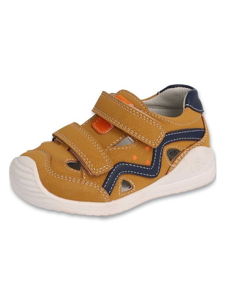 Sandały chłopięce, brązowe, skórzana wkładka, Befado