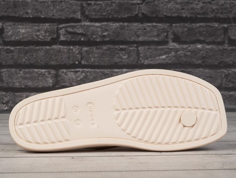 Sandały damskie, beżowe, Crocs Miami Thong Flip