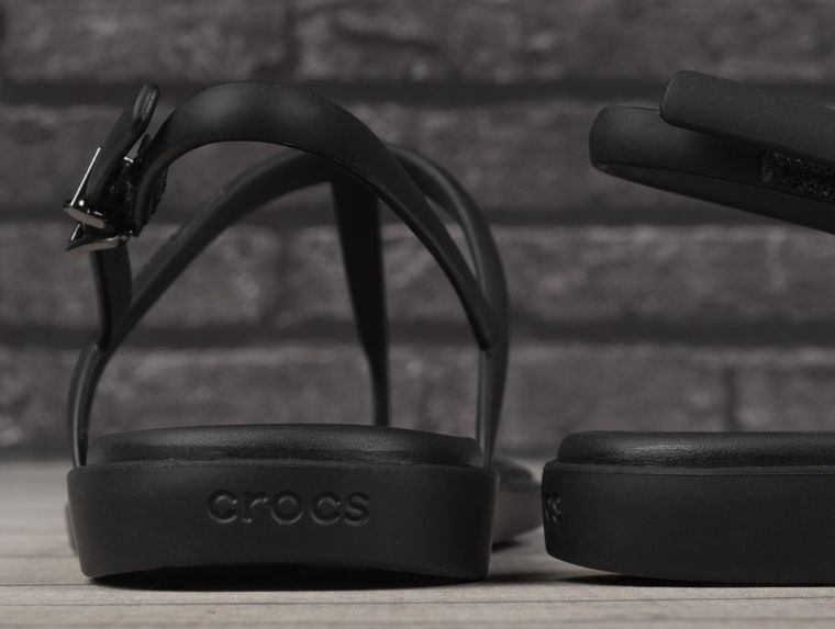 Sandały damskie, czarne, Crocs Miami Thong Flip