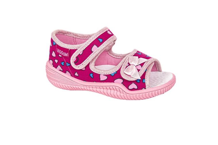 Sandały dziewczęce, różowe, Ania, Vi-GGa-Mi