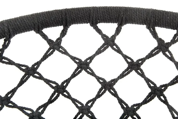 Saska Garden, ażurowy fotel wiszący, bocianie gniazdo, ciemny szary, 80-60 cm