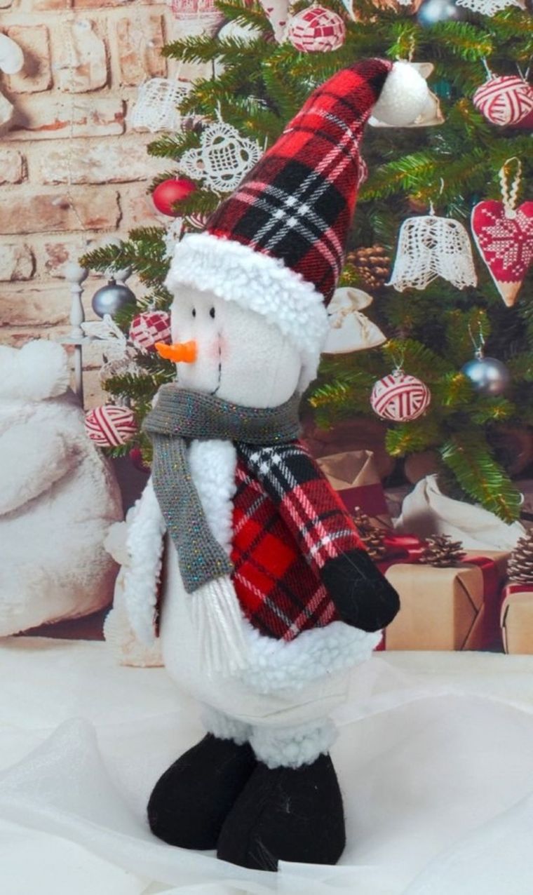 Saska Garden, bałwanek dekoracyjny, czerwony, 50 cm