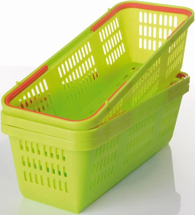 Saska Garden, koszyk plastikowy na owoce i warzywa, z rączką, ażurowy