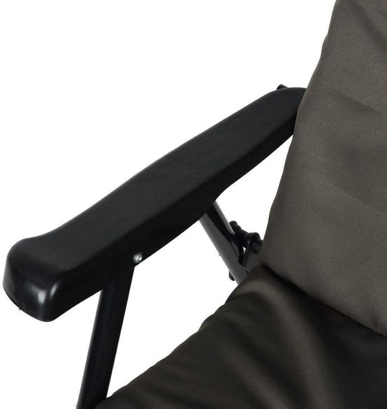 Saska Garden, krzesło ogrodowe składane, szare, 59-66-45/90 cm