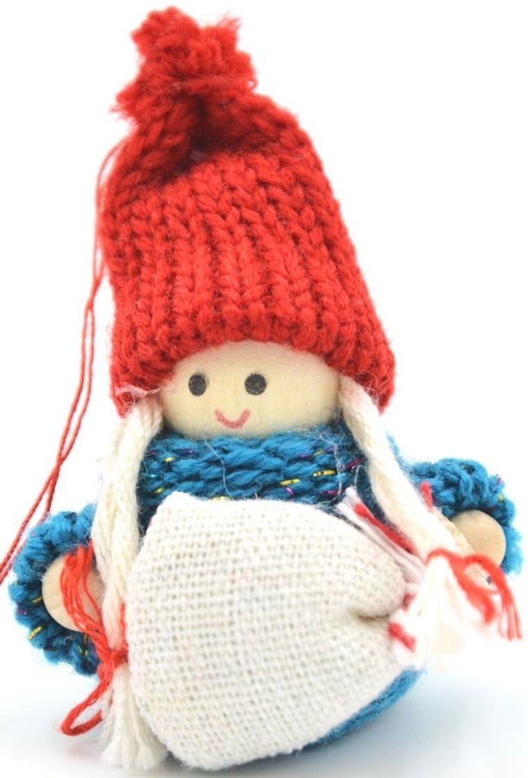 Saska Garden, laleczka dekoracyjna z woreczkiem, niebieska