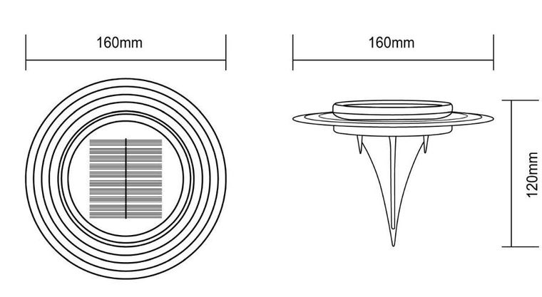 Saska Garden, lampa solarna dyskowa, 28 led, do wbicia w grunt lub montażu na ścianie