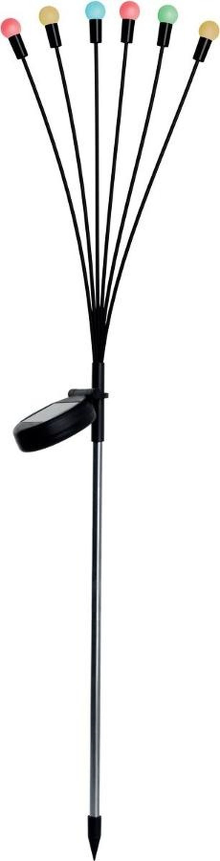 Saska Garden, lampa solarna, tańczące na wietrze kuleczki kolorowe, 6 led, 72 cm