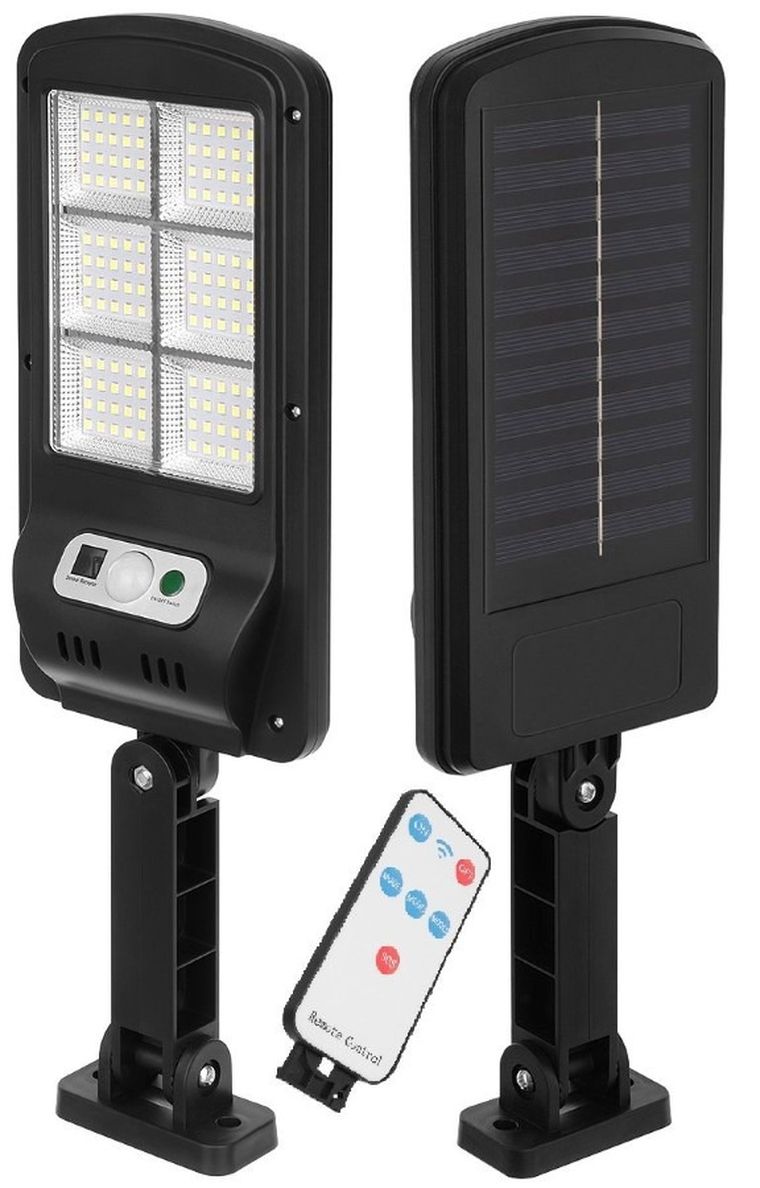 Saska Garden, lampa uliczna latarnia solarna, 120 led + pilot czujnik ruchu i zmierzchu