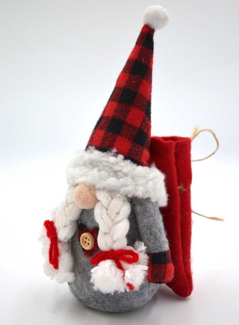 Saska Garden, Mikołajek dekoracyjny z workiem na prezent, 20 cm