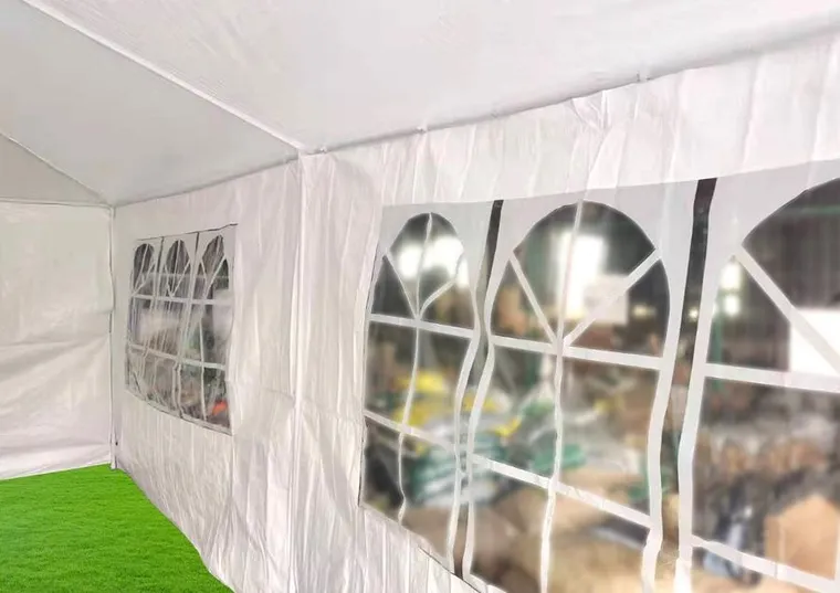 Saska Garden, namiot ogrodowy cateringowy PE, biały, 6-3m + 6 ścianek