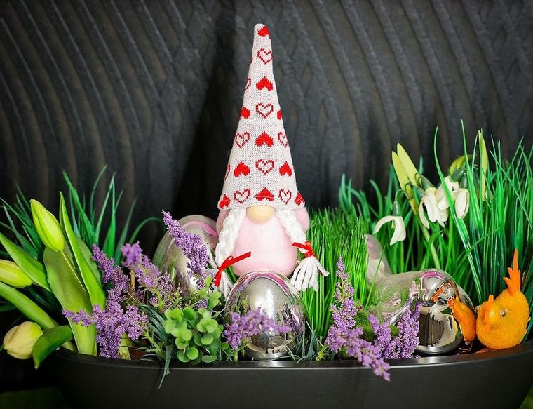 Saska Garden, skrzat, dekoracja walentynkowa, girl, różowa, 20 cm