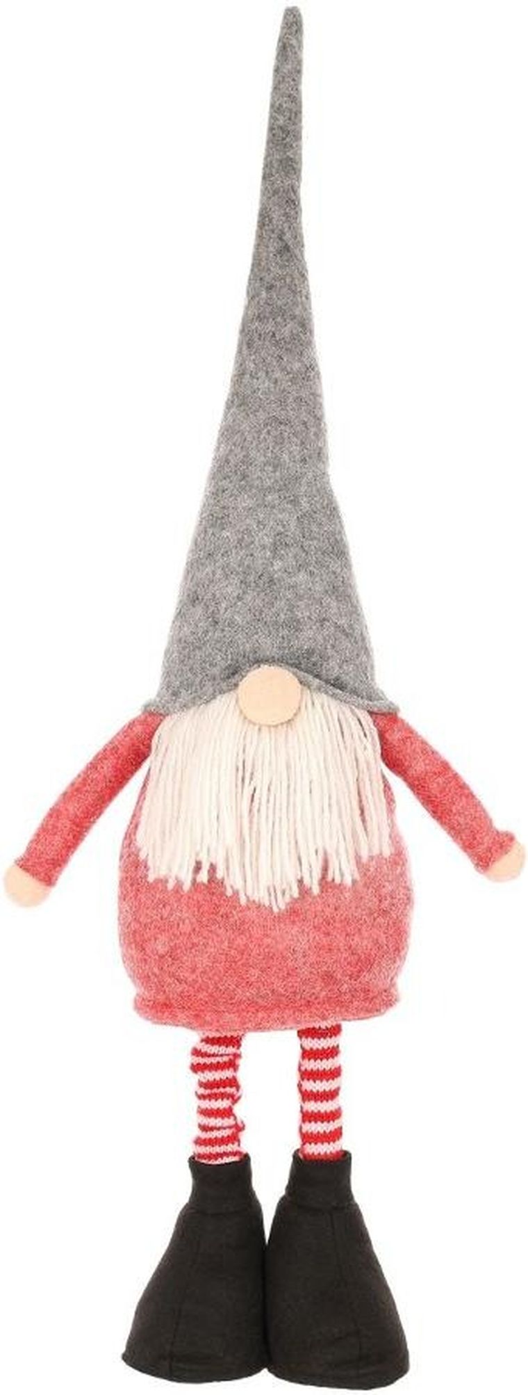 Saska Garden, skrzat, gnom dekoracyjny na teleskopowych nogach, czerwony, 64-79 cm