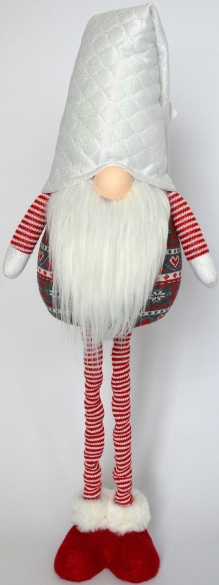 Saska Garden, skrzat na teleskopowych nogach, biały, 80-115 cm