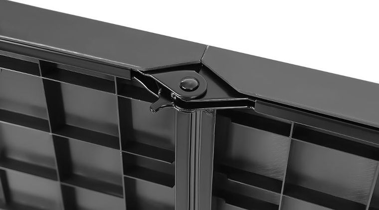 Saska Garden, zestaw cateringowy, turystyczny stół, składany, czarny, 86,5-86,5-71 cm