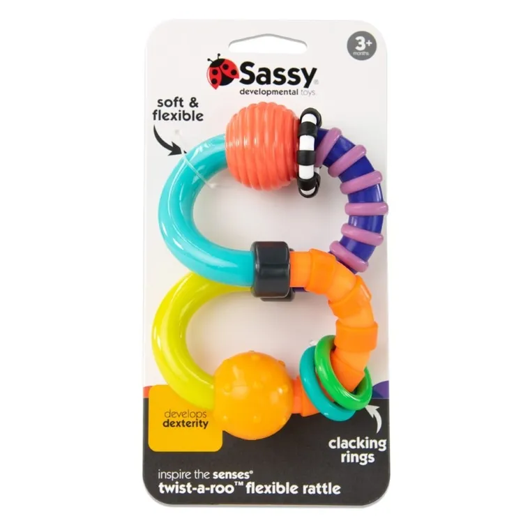 Sassy, ósemka, grzechotka, zabawka sensoryczna