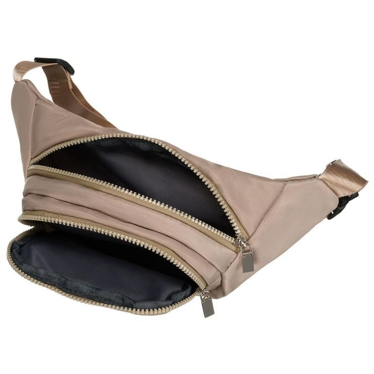 Saszetka na biodro, nerka, beżowa, Peterson