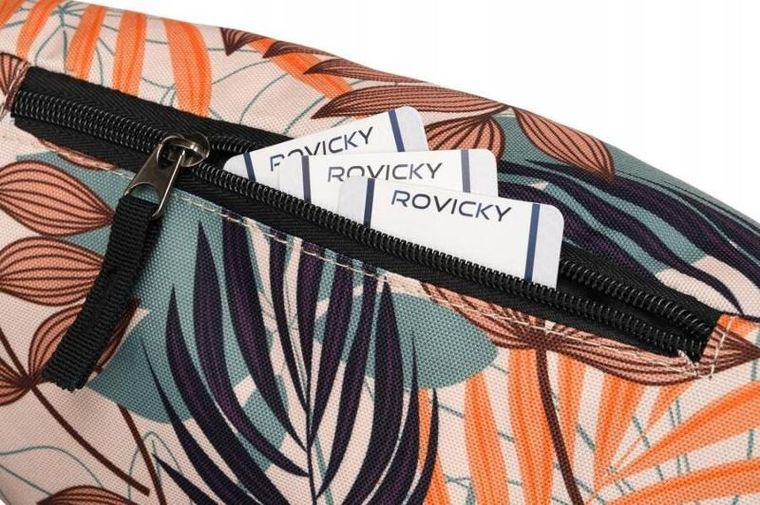 Saszetka na biodro, nerka, beżowa, Rovicky