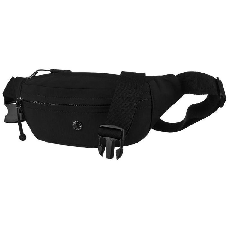 Saszetka na biodro, nerka, czarna, Peterson