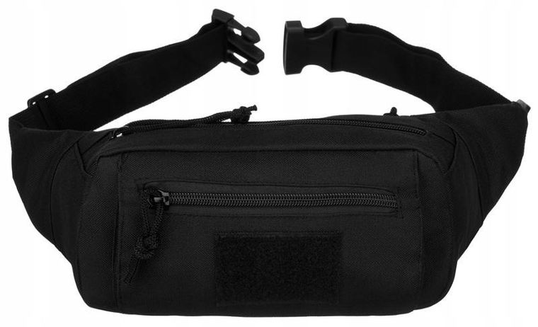 Saszetka na biodro, nerka, czarna, Rovicky