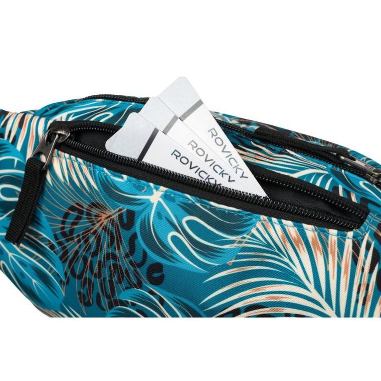 Saszetka na biodro, nerka, niebieska, Rovicky