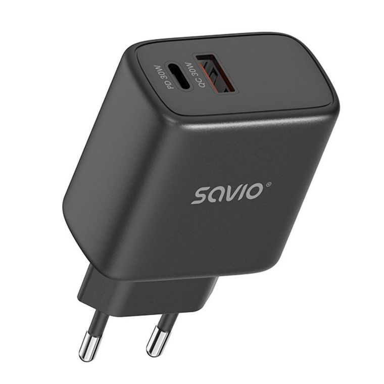 Savio Ładowarka Sieciowa 30w Quick Charge, Power Delivery 3.0 La-06/b