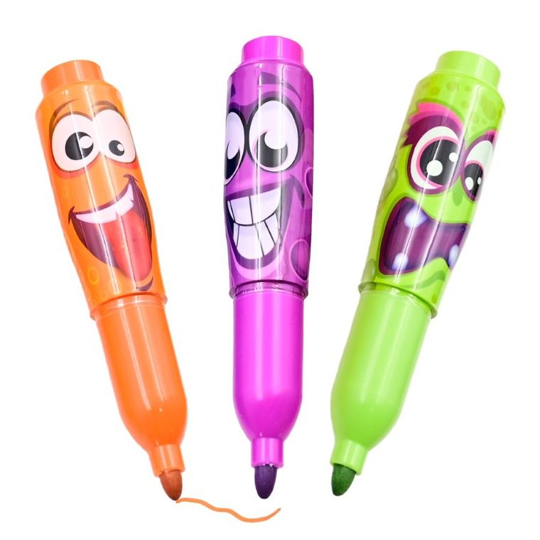 Scentos, pachnące markery, śmieszne minki, 3 kolory