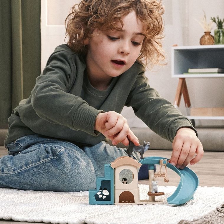 Schleich, Farm World, Plac zabaw dla kotów, zestaw, 42764