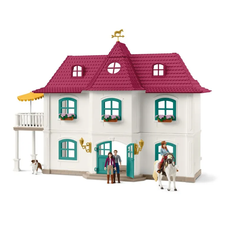 Schleich, Horse Club, Posiadłość wiejska i stadnina koni w Lakeside, zestaw, 42706