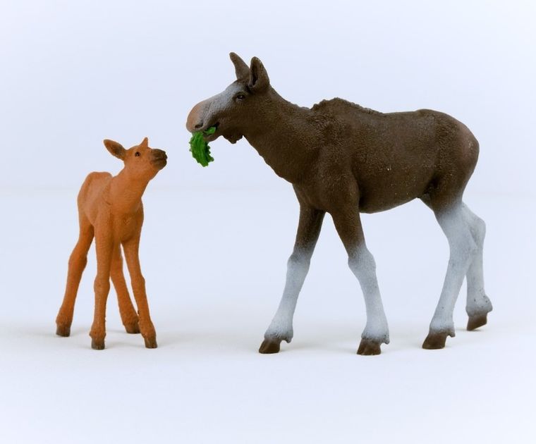 Schleich, Wild Life, Rodzina łosi, zestaw, 42629