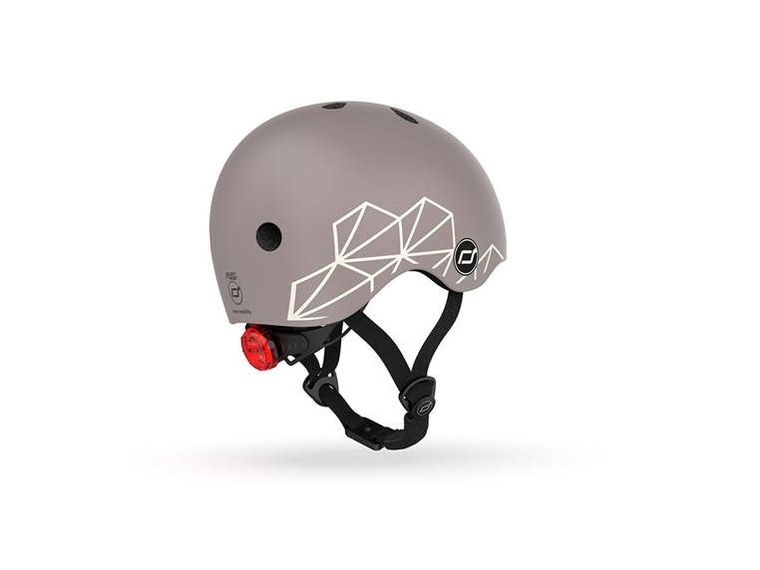 Scoot & Ride, kask ochronny, Brown Lines, rozmiar 45-51 cm