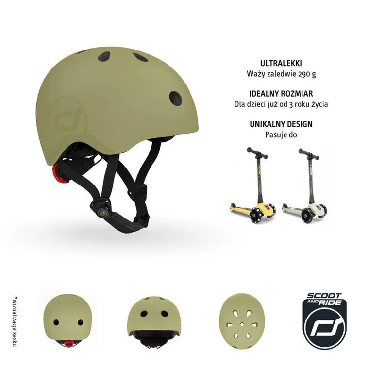 Scoot & Ride, kask, Olive, rozmiar S-M