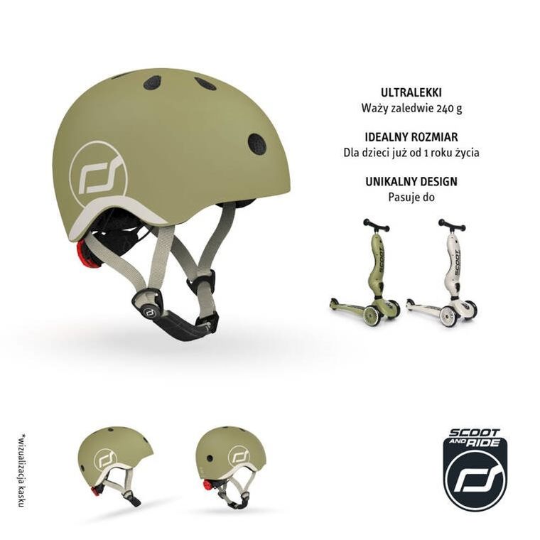 Scoot & Ride, kask, Olive, rozmiar XXS-S