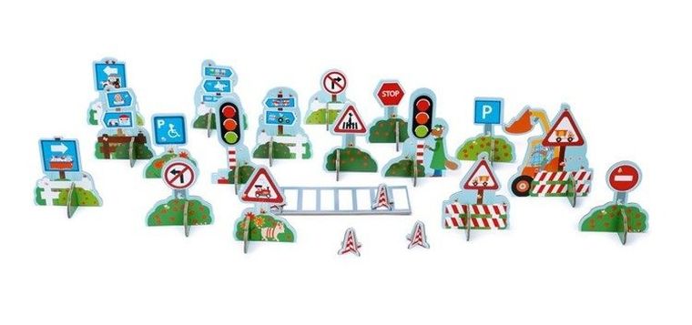 Scratch, Mix&Play, znaki drogowe, makieta