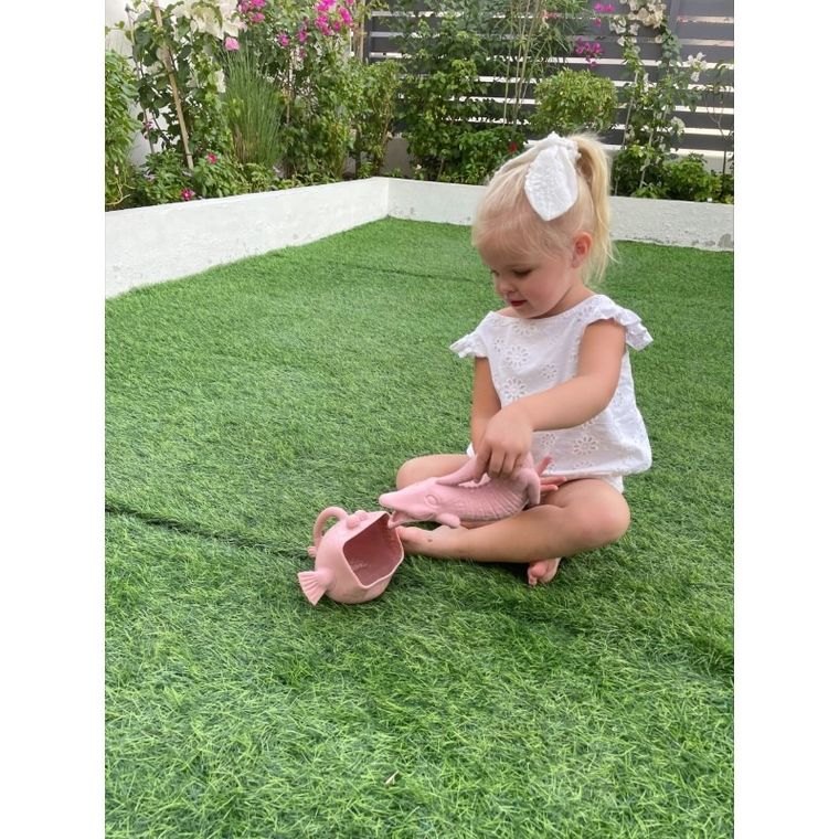 Scrunch, silikonowa konewka, krokodyl, błękitna