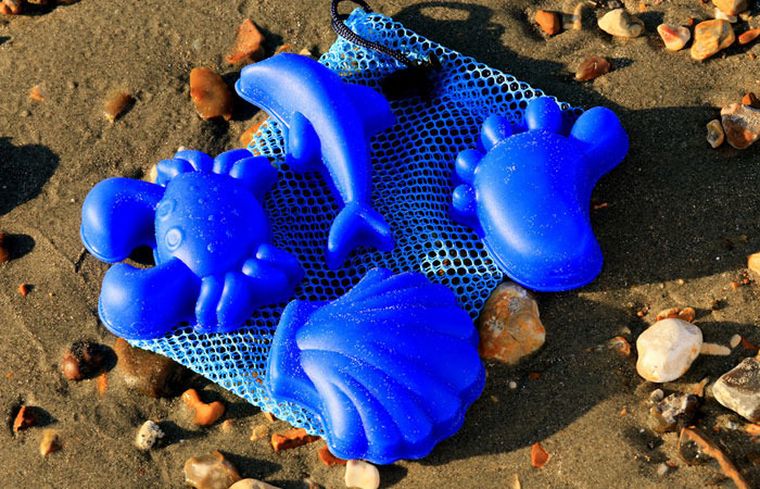 Scrunch, Silikonowe Foremki do piasku 4 szt., Pudrowy Róż