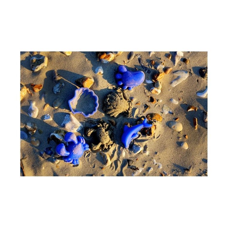 Scrunch, silikonowe foremki do piasku, miętowe, 4 szt.