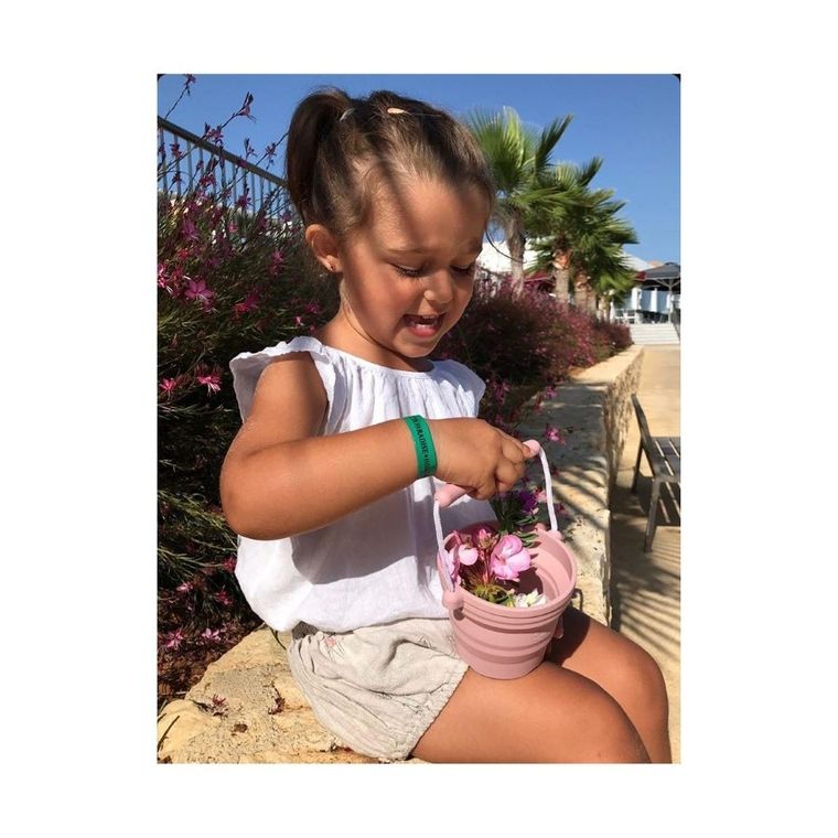 Scrunch, wiaderko z łopatką, silikonowe, ciemnoszare