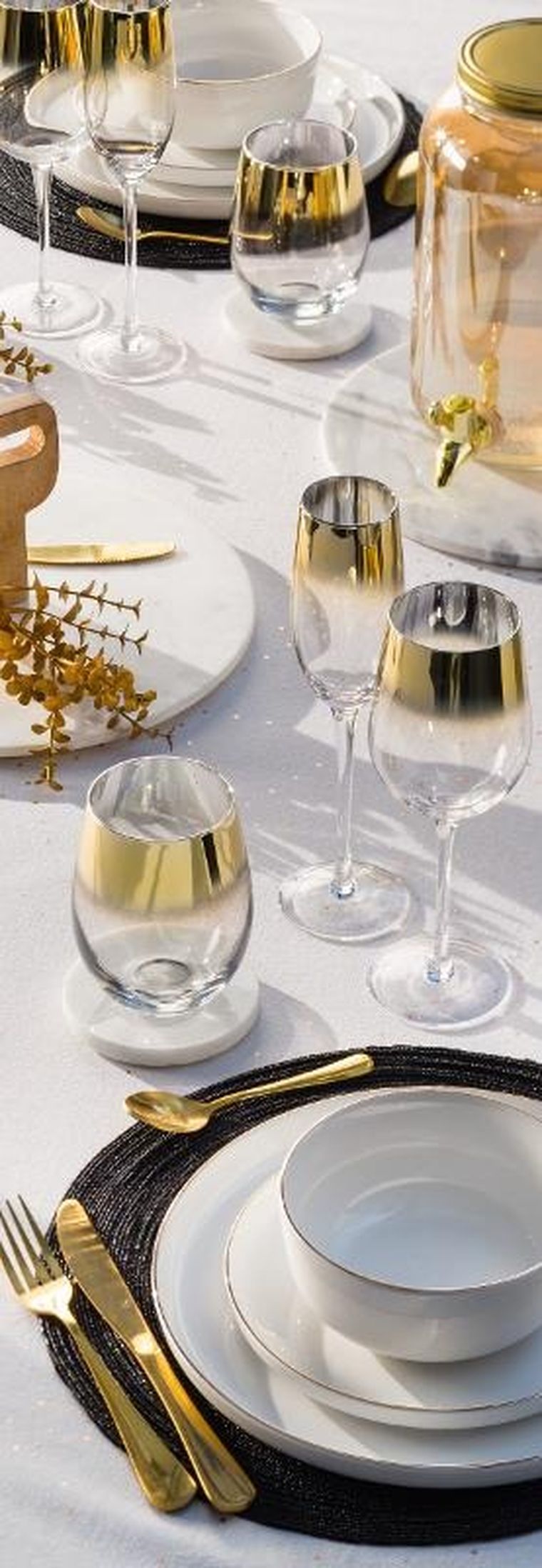 Secret de Gourmet, talerze deserowe porcelanowe, Sublima, złota obwódka, średnica 20 cm, 6 szt.