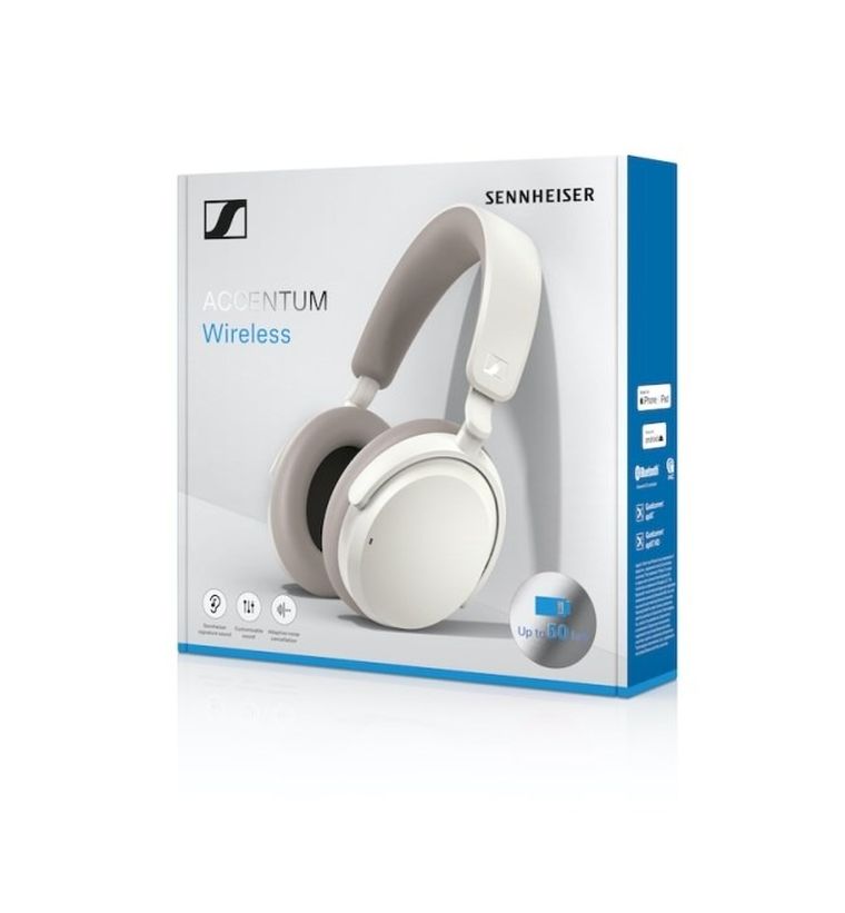 Sennheiser, Accentum Wireless, słuchawki, białe