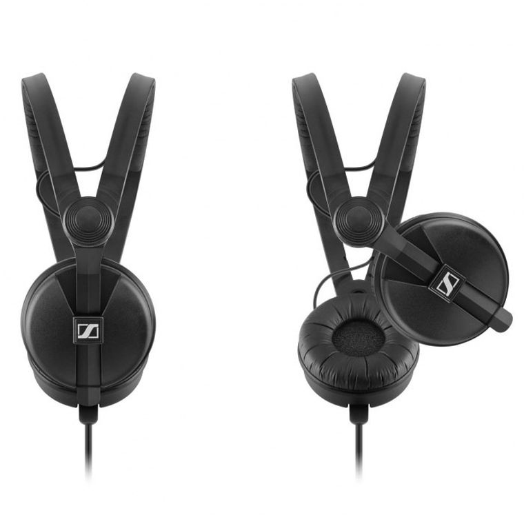 Sennheiser, HD 25 PLUS, słuchawki profesjonalne, zamknięte, przewód prosty i spiralny, dodatkowe poduszki welurowe, pokrowiec