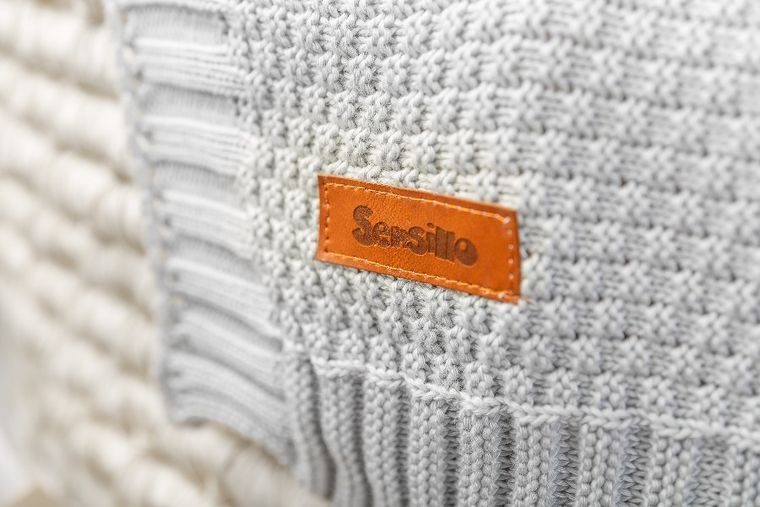 Sensillo, Bamboo, kocyk-otulacz z kapturem, szary