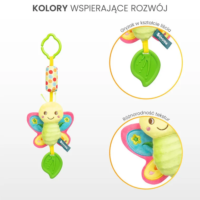 Sensillo, Colorful, zawieszka do wózka, ptaszek