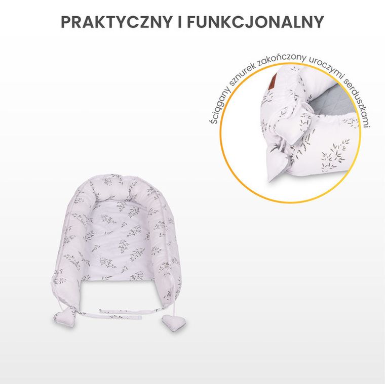 Sensillo, Gałązka, gniazdko niemowlęce, kokon, muślin, zielony, 80-45 cm